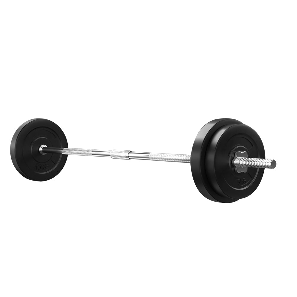 Everfit 38kg Barbell Set Weight Plates Bar Lifting Bench 168cm-Sports &amp; Fitness &gt; Exercise, Gym &amp; Fitness &gt; Exercise Benches-PEROZ Accessories