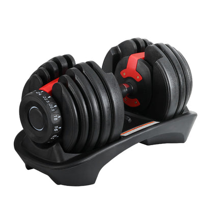 Everfit 24kg Dumbbells Adjustable Dumbbell Weight Plates Home Gym-Sports &amp; Fitness &gt; Exercise, Gym &amp; Fitness &gt; Free Weights-PEROZ Accessories