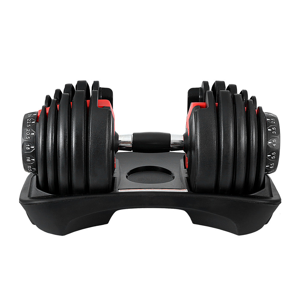 Everfit 24kg Dumbbells Adjustable Dumbbell Weight Plates Home Gym-Sports &amp; Fitness &gt; Exercise, Gym &amp; Fitness &gt; Free Weights-PEROZ Accessories