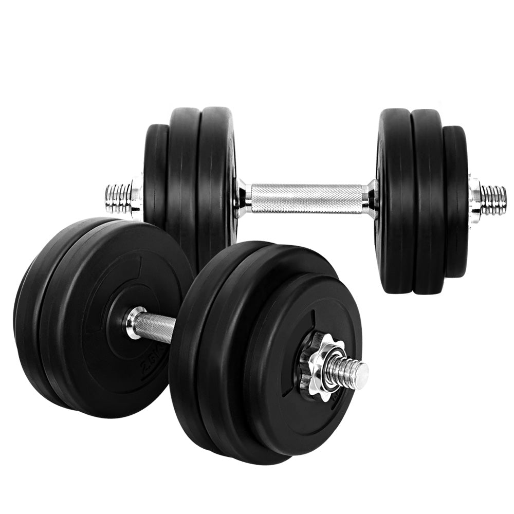 Everfit 30kg Dumbbell Set Weight Plates Dumbbells Lifting Bench-Sports &amp; Fitness &gt; Exercise, Gym &amp; Fitness &gt; Free Weights-PEROZ Accessories