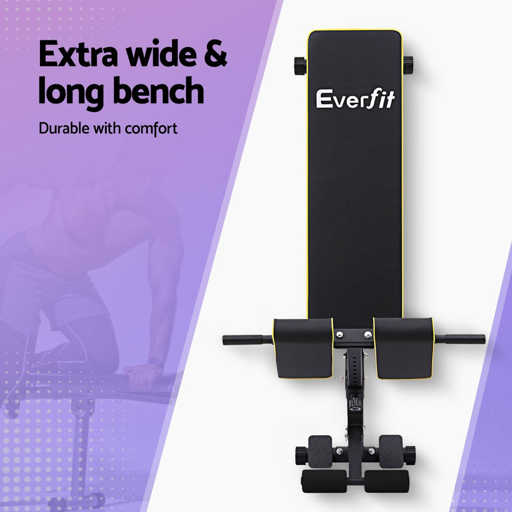 Everfit Roman Chair Adjustable Weight Bench Strength Training Preacher Curls-Sports &amp; Fitness &gt; Exercise, Gym &amp; Fitness &gt; Exercise Benches-PEROZ Accessories