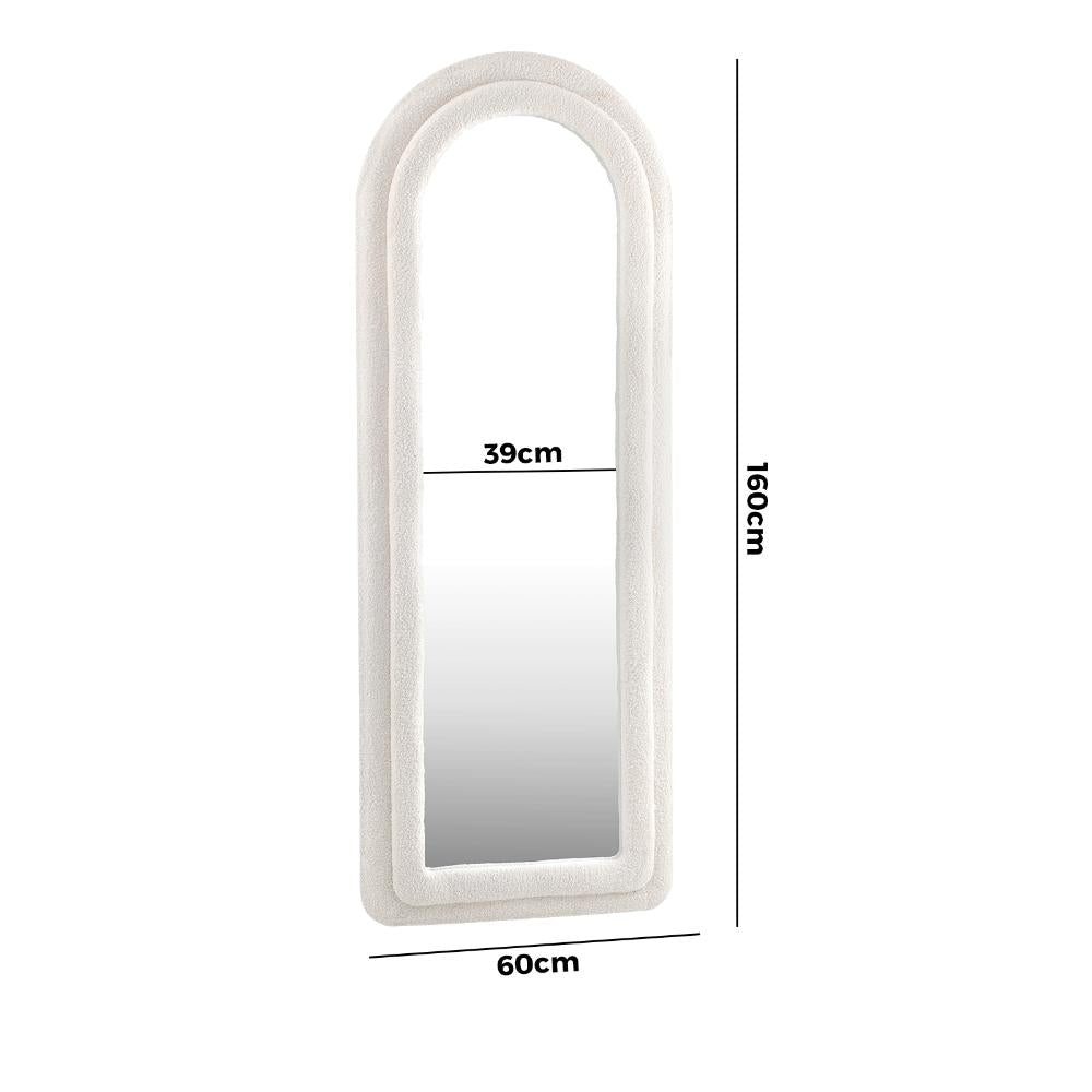 Oikiture 1.6M Full Length Mirror Boucle Frame Floor Mirrors-Full Length Mirrors-PEROZ Accessories