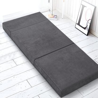 Giselle Bedding Foldable Mattress Folding Foam Bed Mat Single Grey-Mattress-PEROZ Accessories