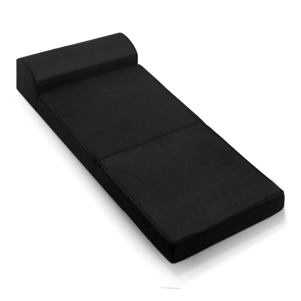 Giselle Bedding Foldable Mattress Folding Foam Bed Mat Black-Mattress-PEROZ Accessories