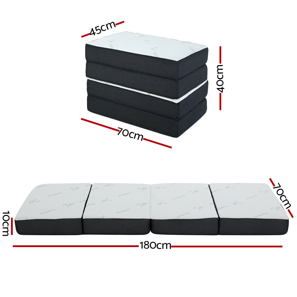 Giselle Bedding Foldable Mattress Folding Foam Sofa Bed Mat Bamboo-Mattress-PEROZ Accessories