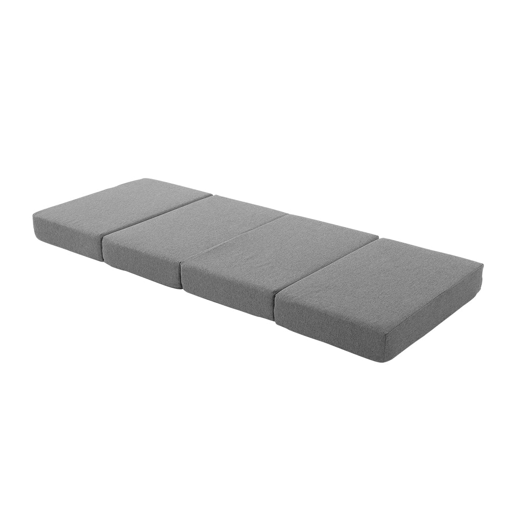 Giselle Bedding Foldable Mattress Folding Foam Single Grey-Mattress-PEROZ Accessories