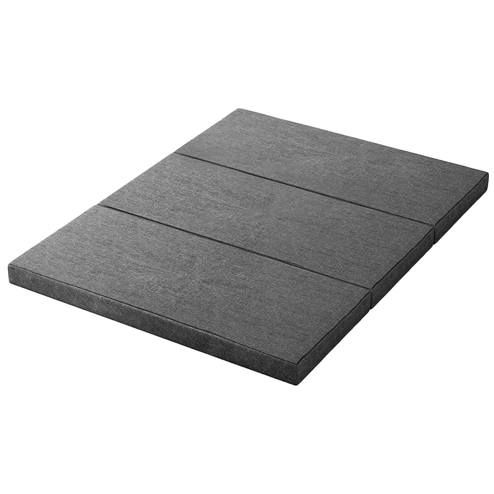 Giselle Bedding Foldable Mattress Folding Foam Queen Grey-Mattress-PEROZ Accessories