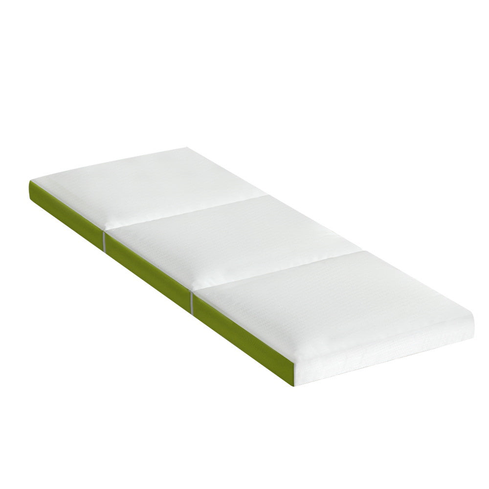 Giselle Bedding Foldable Mattress Folding Foam Trifold Green-Mattress-PEROZ Accessories