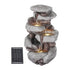 Gardeon Solar Fountain Water Feature Outdoor Indoor 4-Tier Brown-Home & Garden > Fountains > Fountains & Ponds-PEROZ Accessories