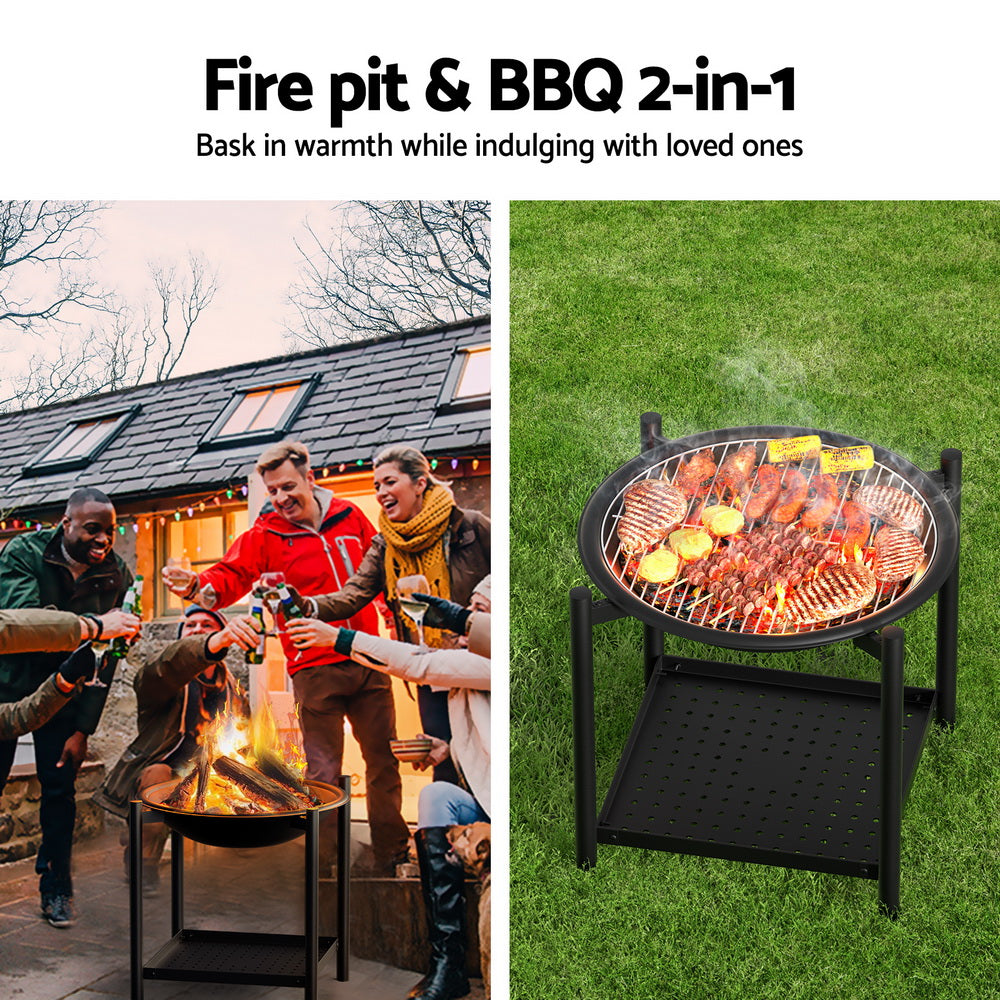 Grillz Fire Pit BBQ Grill 2-in-1 Outdoor-Home &amp; Garden &gt; BBQ-PEROZ Accessories