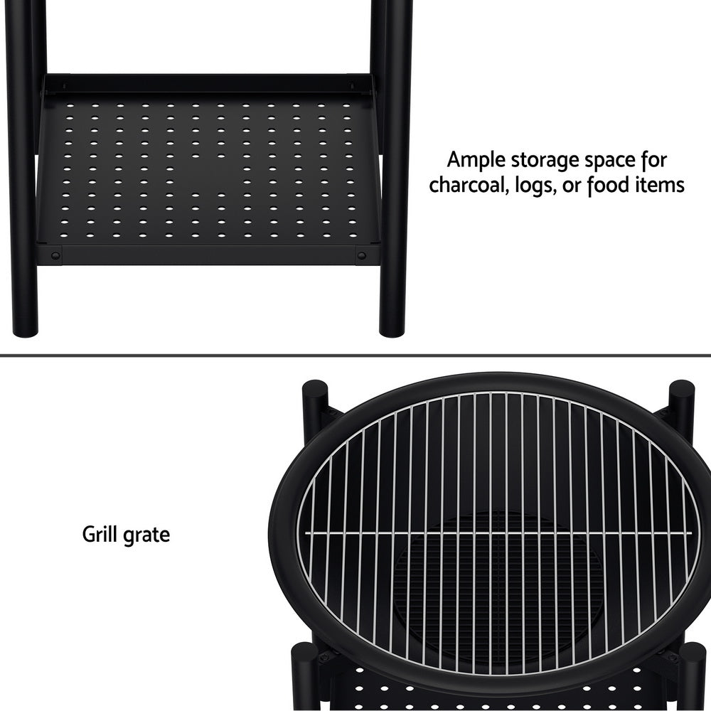 Grillz Fire Pit BBQ Grill 2-in-1 Outdoor-Home &amp; Garden &gt; BBQ-PEROZ Accessories