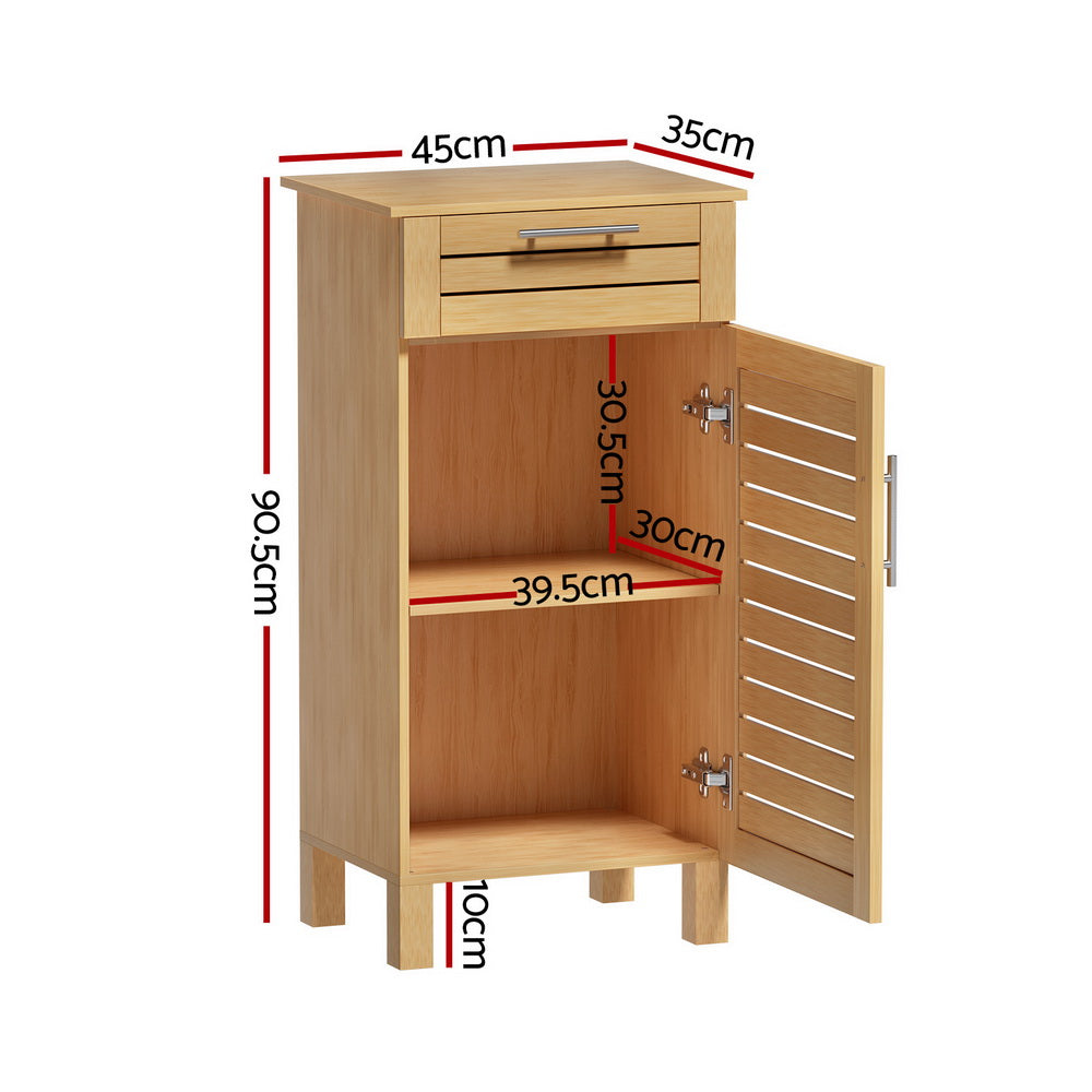 Artiss Bathroom Cabinet Storage 90cm wooden JILL-Furniture &gt; Bathroom-PEROZ Accessories