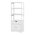 Artiss Bathroom Floor Storage Cabinet with 2 Drawers 3 Open Shelves 2 Doors White-Furniture > Bathroom > Bathroom Cabinets, Cupboards & Storage-PEROZ Accessories