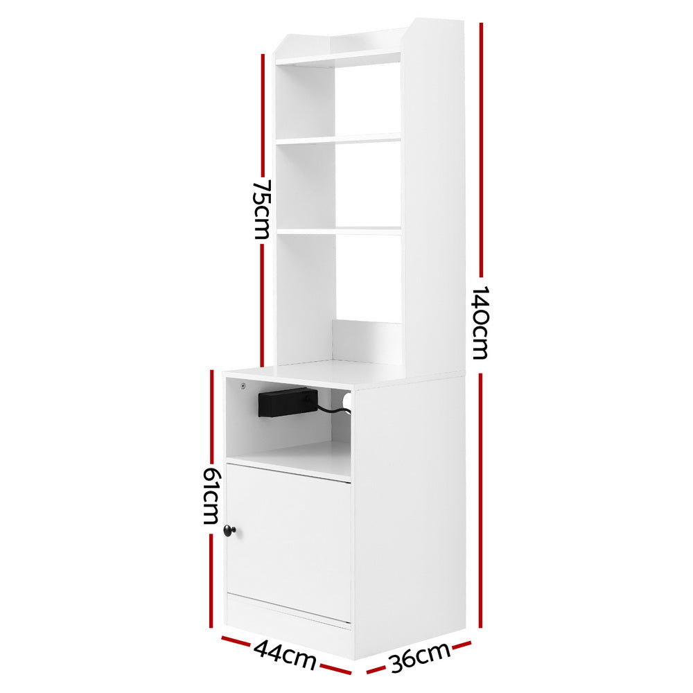 Artiss Bedside Table Nightstand Charging Station-Furniture &gt; Bedroom &gt; Bedside Tables-PEROZ Accessories