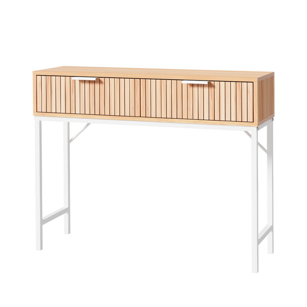 Artiss Console Table 2 Drawers 92CM-Furniture &gt; Living Room-PEROZ Accessories