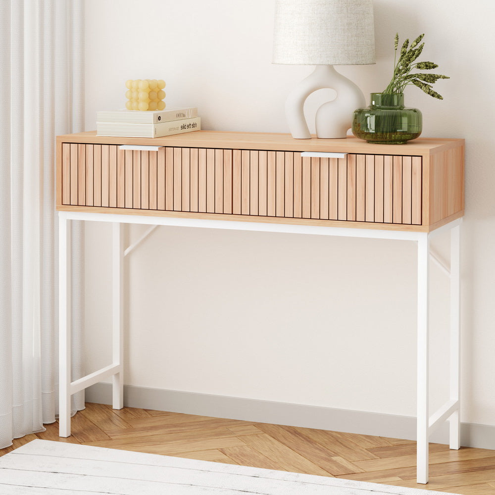 Artiss Console Table 2 Drawers 92CM-Furniture &gt; Living Room-PEROZ Accessories