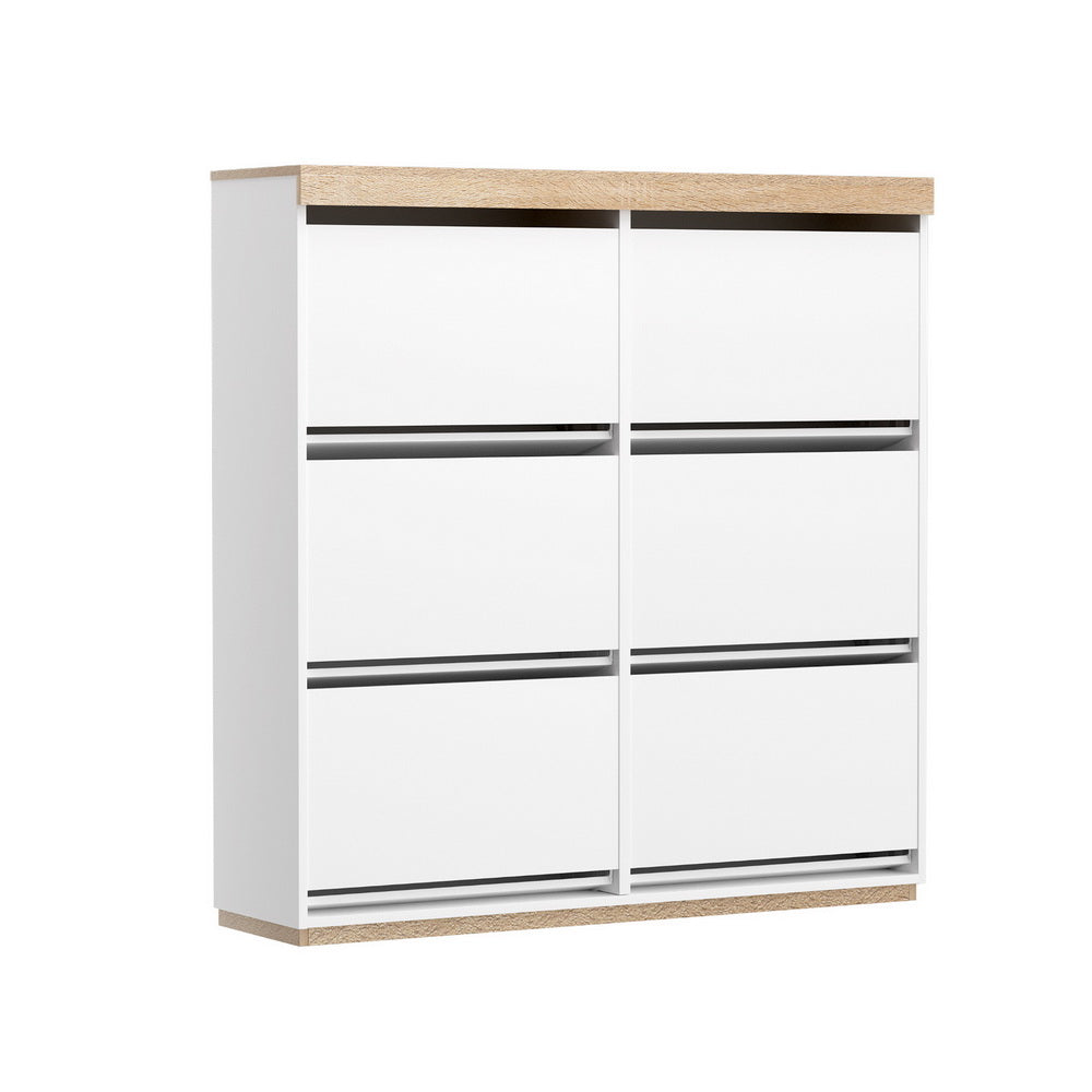 Artiss Shoe Rack Cabinet 3-Tier 45 Pairs White-Furniture &gt; Living Room &gt; Shoe Storage-PEROZ Accessories