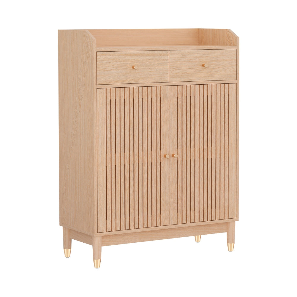 Artiss Shoe Rack Cabinet 4-Tier 16 Pairs Pine-Furniture &gt; Living Room &gt; Shoe Storage-PEROZ Accessories