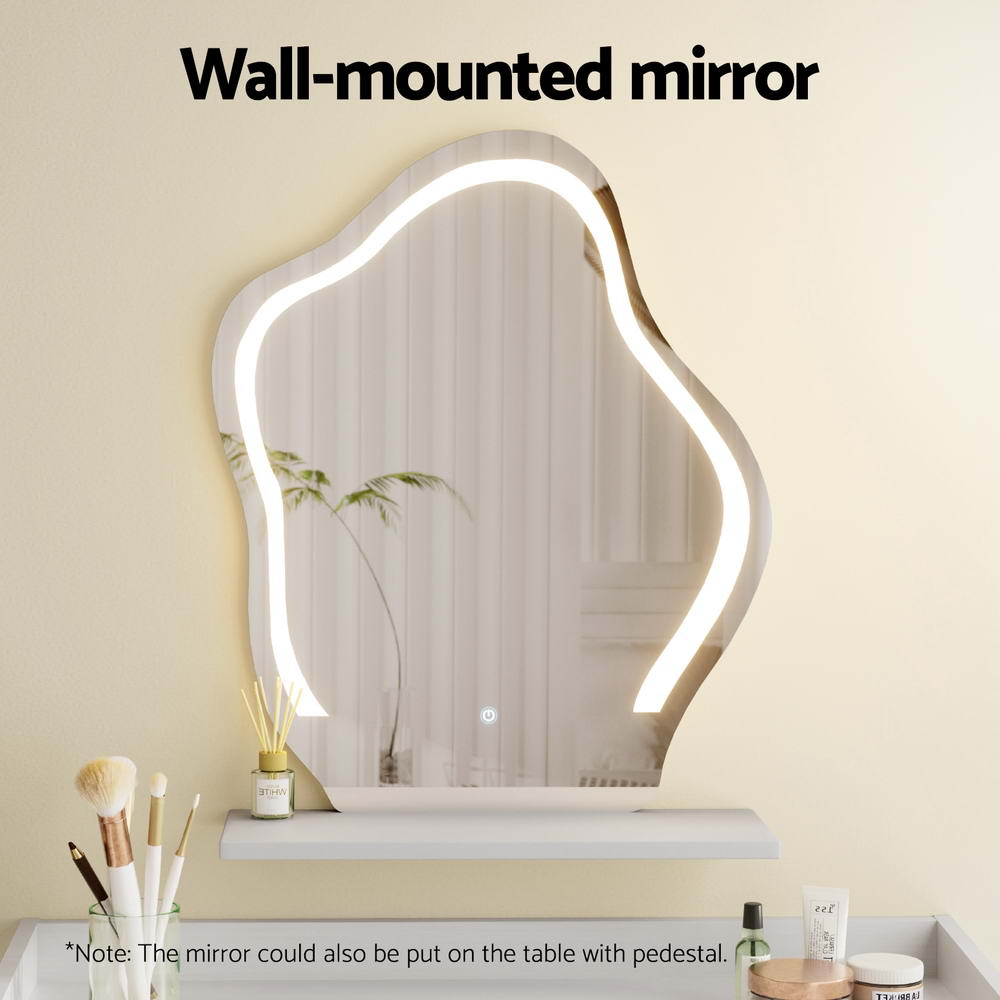 Artiss Dressing Table Floating LED White Daphne-Furniture &gt; Bedroom-PEROZ Accessories