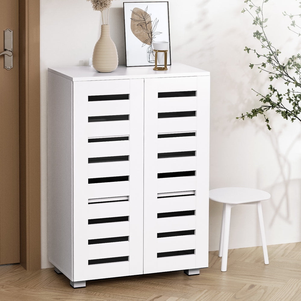 Artiss Shoe Rack Storage Cabinet 20 Pairs 5-tier White Alster-Furniture &gt; Bedroom-PEROZ Accessories