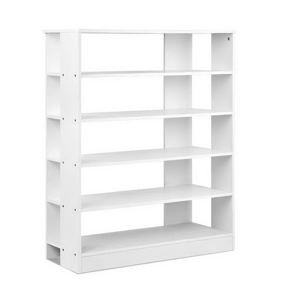 Artiss Shoe Rack Cabinet 30 Pairs 6-Tier Shelf White-Shoe Storage Cabinets-PEROZ Accessories