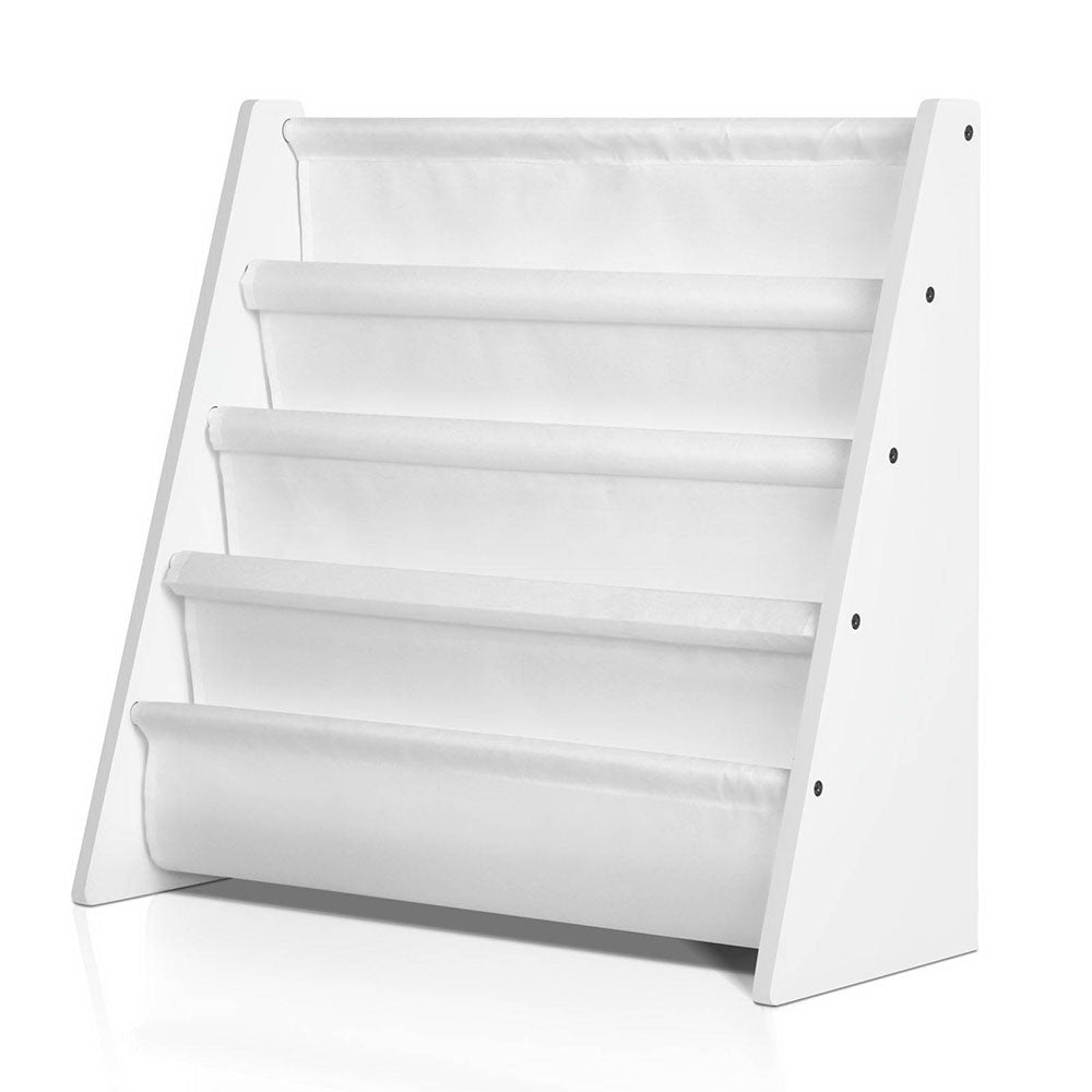 Keezi 4 Tiers Kids Bookshelf Magazine Shelf Children Bookcase Rack Organiser-Bookcases &amp; Shelves-PEROZ Accessories