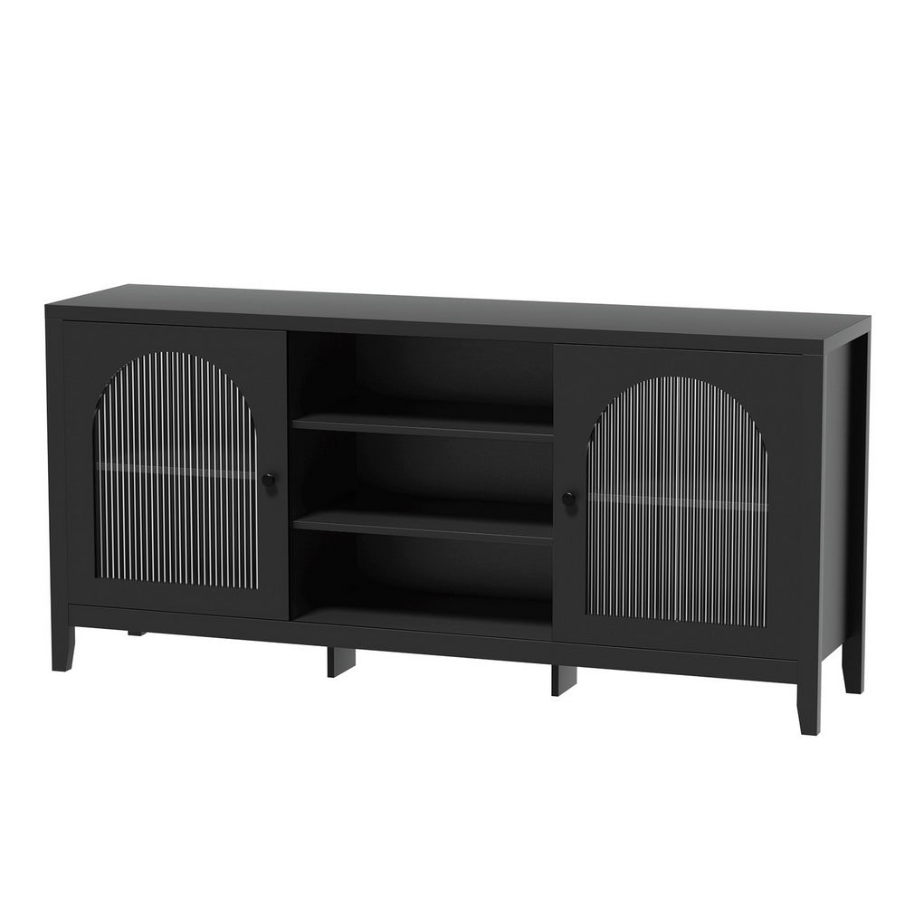 Artiss Buffet Sideboard Shelves Double Doors - Black-Furniture &gt; Living Room-PEROZ Accessories