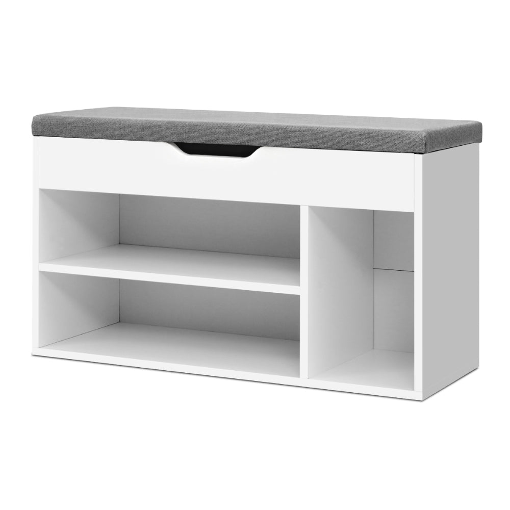 Artiss Shoe Cabinet Bench Shoes Organiser Storage Rack Shelf White Cupboard Box-Shoe Storage Cabinets-PEROZ Accessories