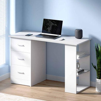 Artiss Computer Desk Drawer Shelf Cabinet White 120CM-Office Desks-PEROZ Accessories