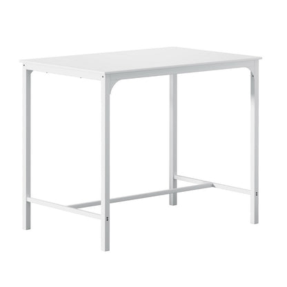 Artiss Bar Table Dining Desk High Kitchen Shelf Metal Legs Cafe Pub White-Furniture &gt; Dining-PEROZ Accessories