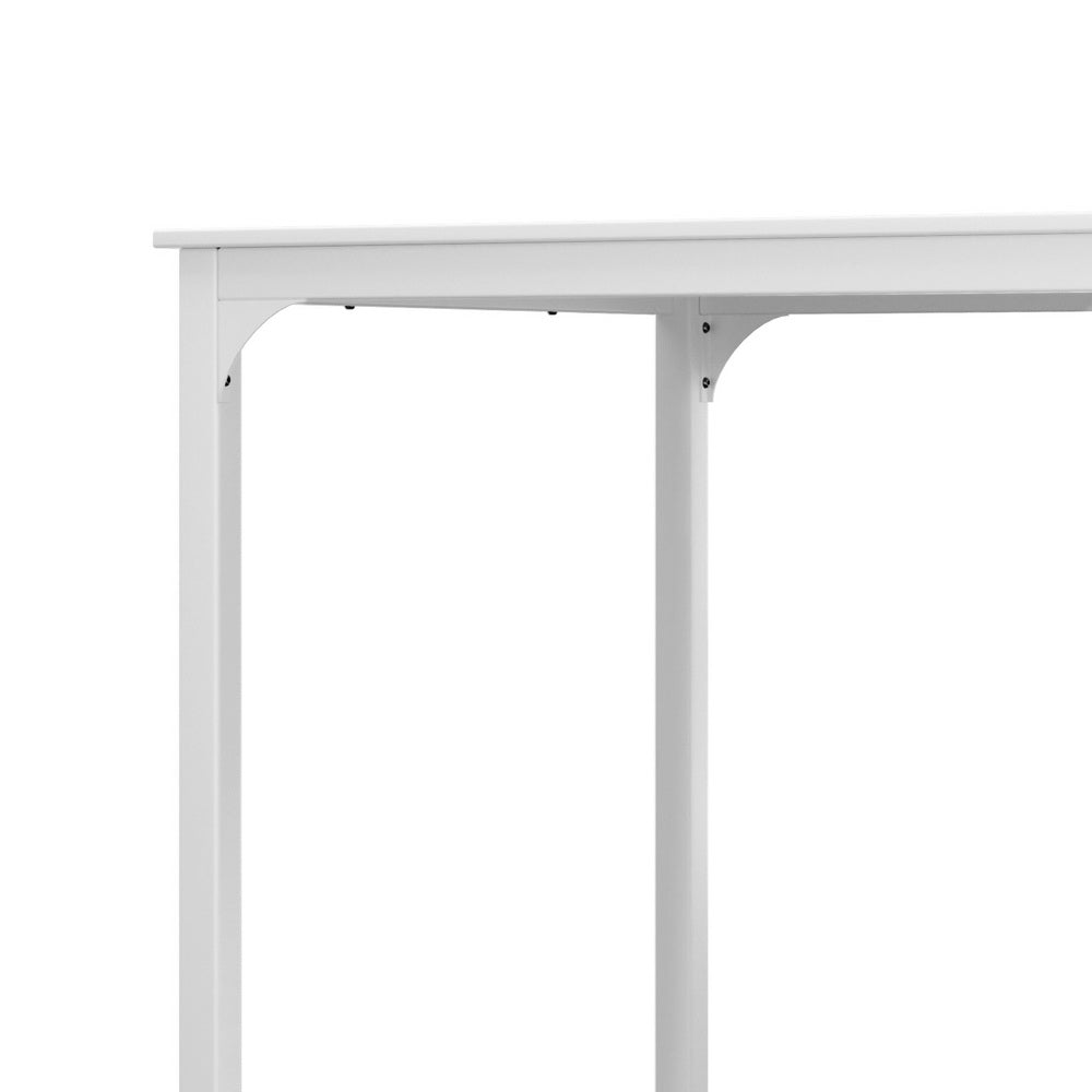 Artiss Bar Table Dining Desk High Kitchen Shelf Metal Legs Cafe Pub White-Furniture &gt; Dining-PEROZ Accessories