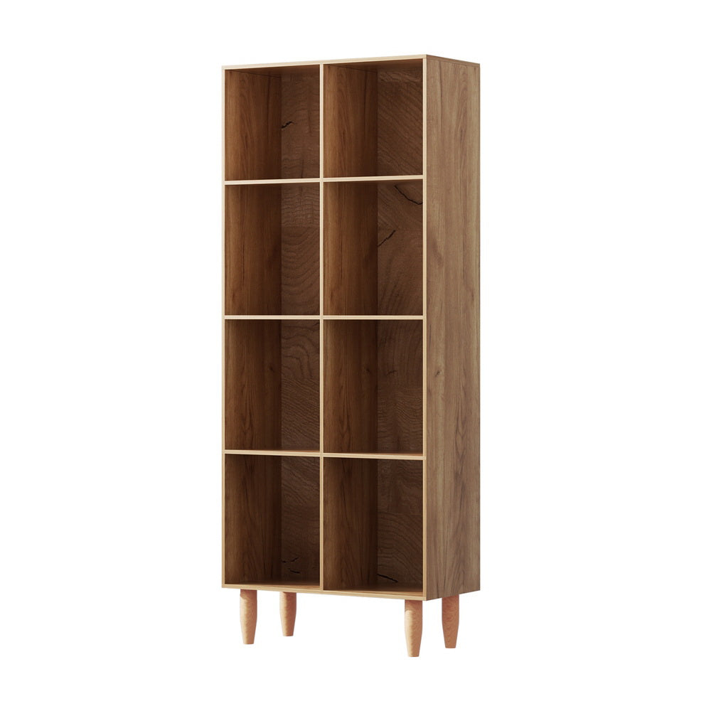 Artiss Bookshelf Bookcase 4 Tiers LEOR Walnut-Furniture &gt; Office-PEROZ Accessories