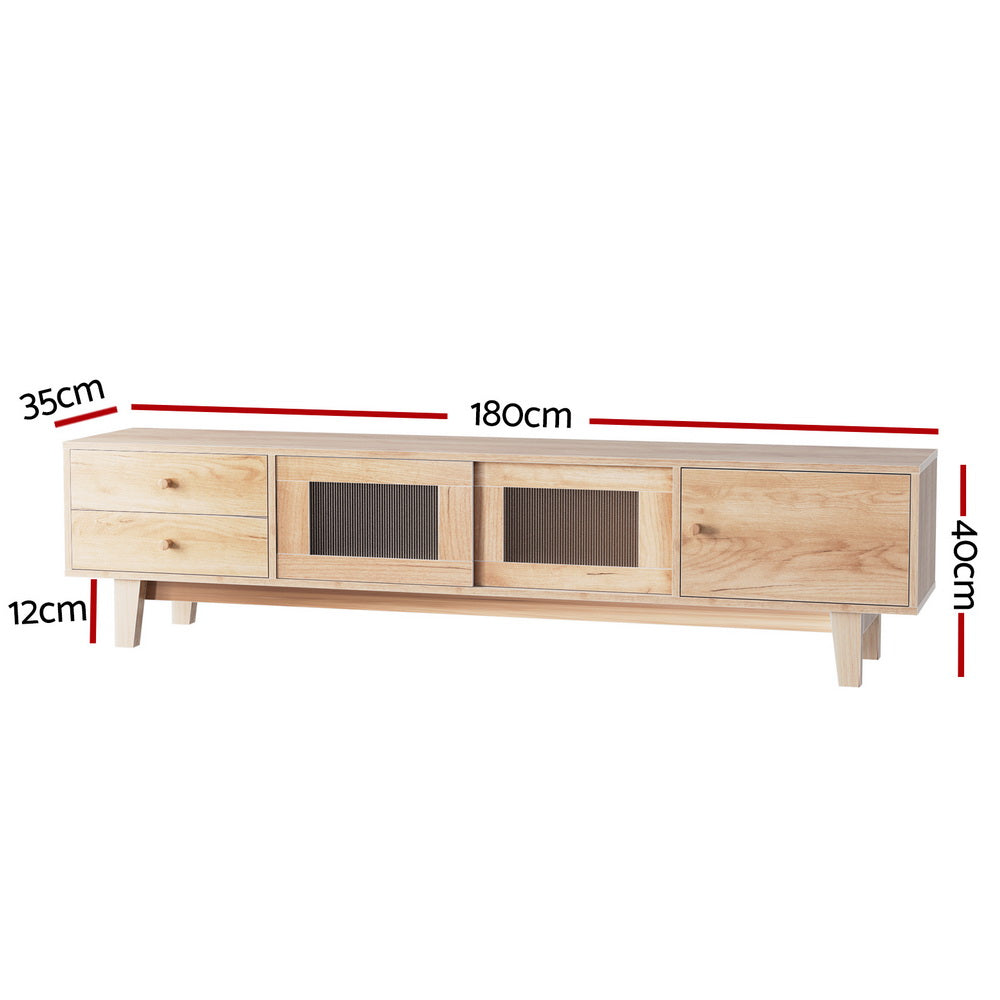 Artiss TV Cabinet Entertainment Unit Stand Storage Drawer 180CM-Furniture &gt; Living Room-PEROZ Accessories