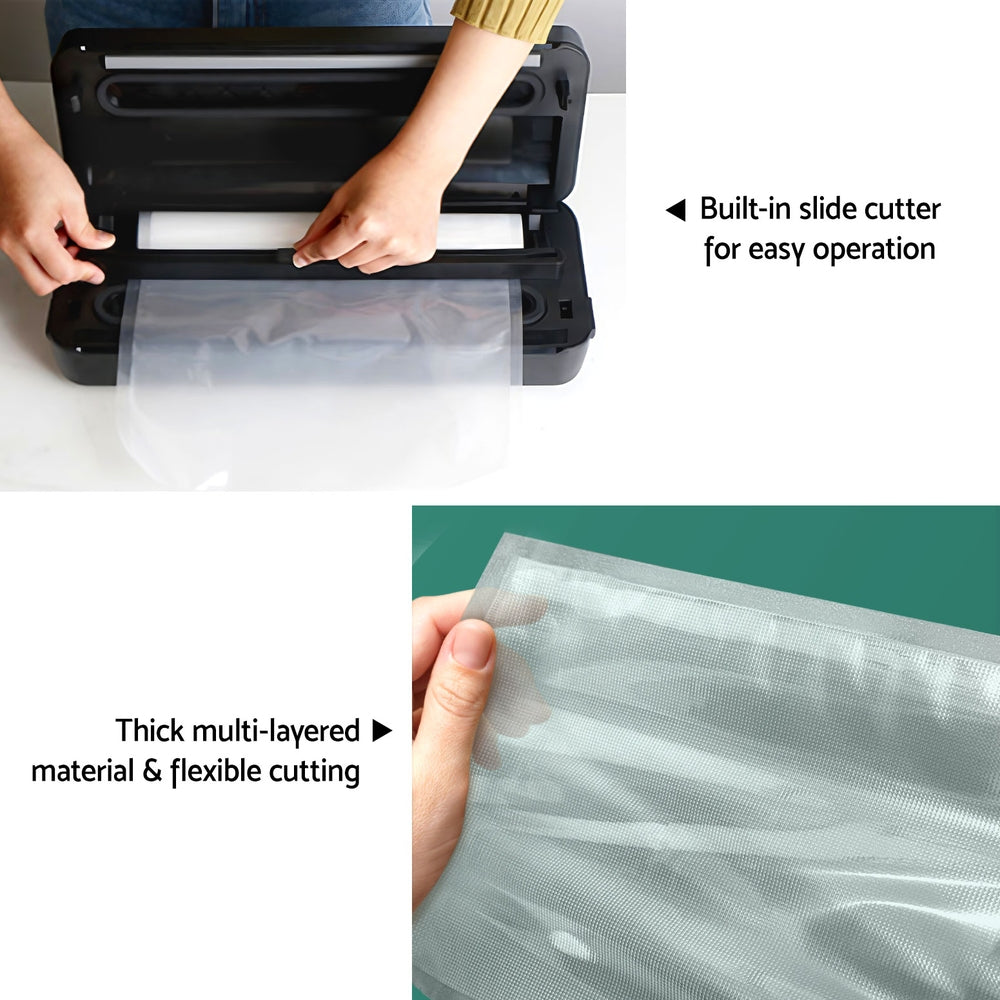 Devanti Food Vacuum Sealer Machine Auto Seal Cutter 5 Modes Storage Bags 28cm 6m 4 Rolls-Appliances &gt; Kitchen Appliances-PEROZ Accessories