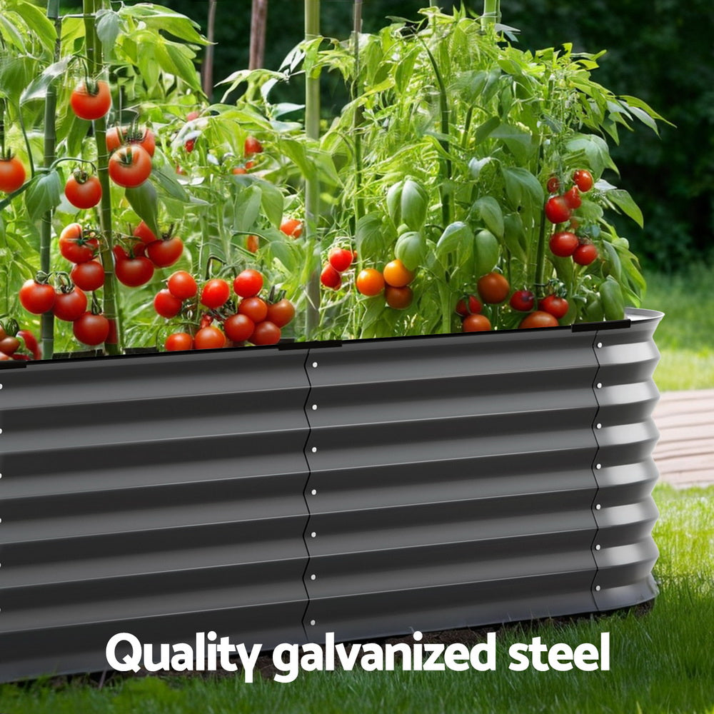 Green Fingers Garden Bed 9 In 1 Modular Planter Box Raised Container Galvanised-Home &amp; Garden &gt; Garden Beds-PEROZ Accessories