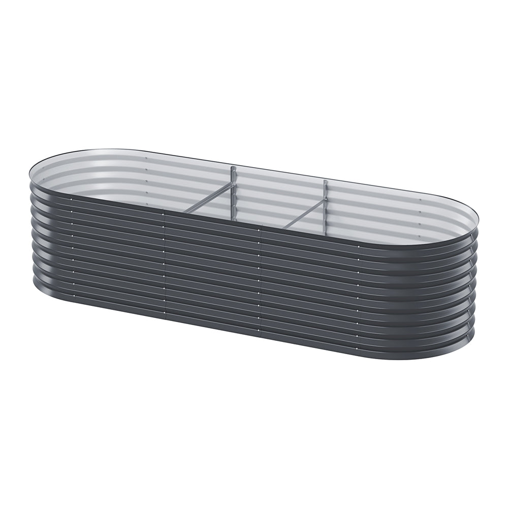 Greenfingers Garden Bed 240X80X56cm Oval Planter Box-Home &amp; Garden &gt; Greenhouses &gt; Greenhouses &amp; Accessories-PEROZ Accessories