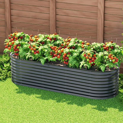 Greenfingers Garden Bed 240X80X56cm Oval Planter Box-Home &amp; Garden &gt; Greenhouses &gt; Greenhouses &amp; Accessories-PEROZ Accessories