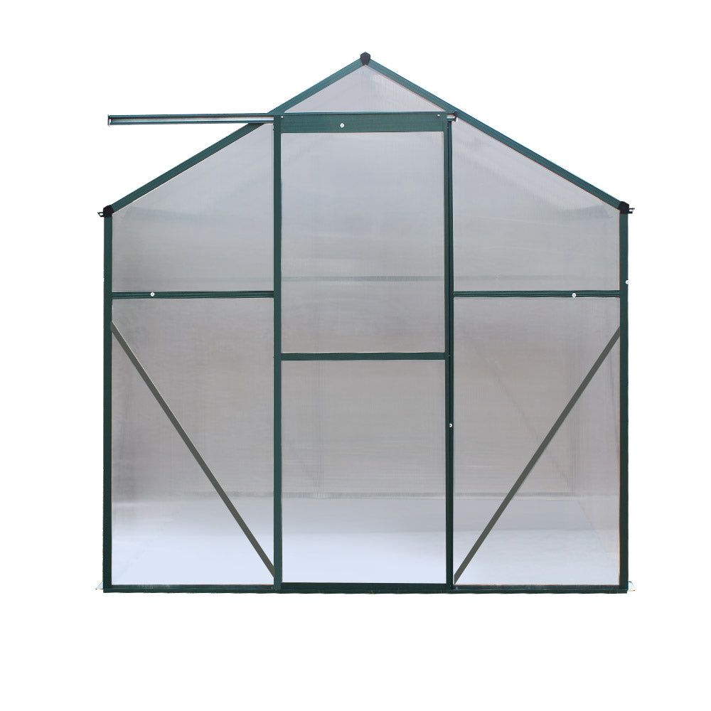 Greenfingers Greenhouse 1.9x1.9x1.83M Aluminium Polycarbonate Green House Garden Shed-Home &amp; Garden &gt; Green Houses-PEROZ Accessories