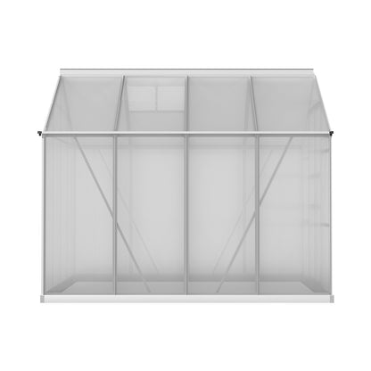 Greenfingers Greenhouse 2.42x2.5x2.26M Aluminium Double Doors Green House Garden Shed-Home &amp; Garden &gt; Green Houses-PEROZ Accessories