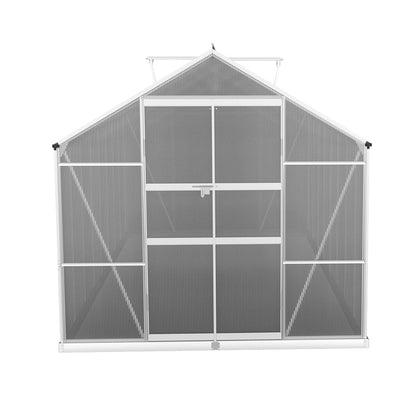 Greenfingers Greenhouse 4.7x2.5x2.26M Double Doors Aluminium Green House Garden Shed-Home &amp; Garden &gt; Green Houses-PEROZ Accessories