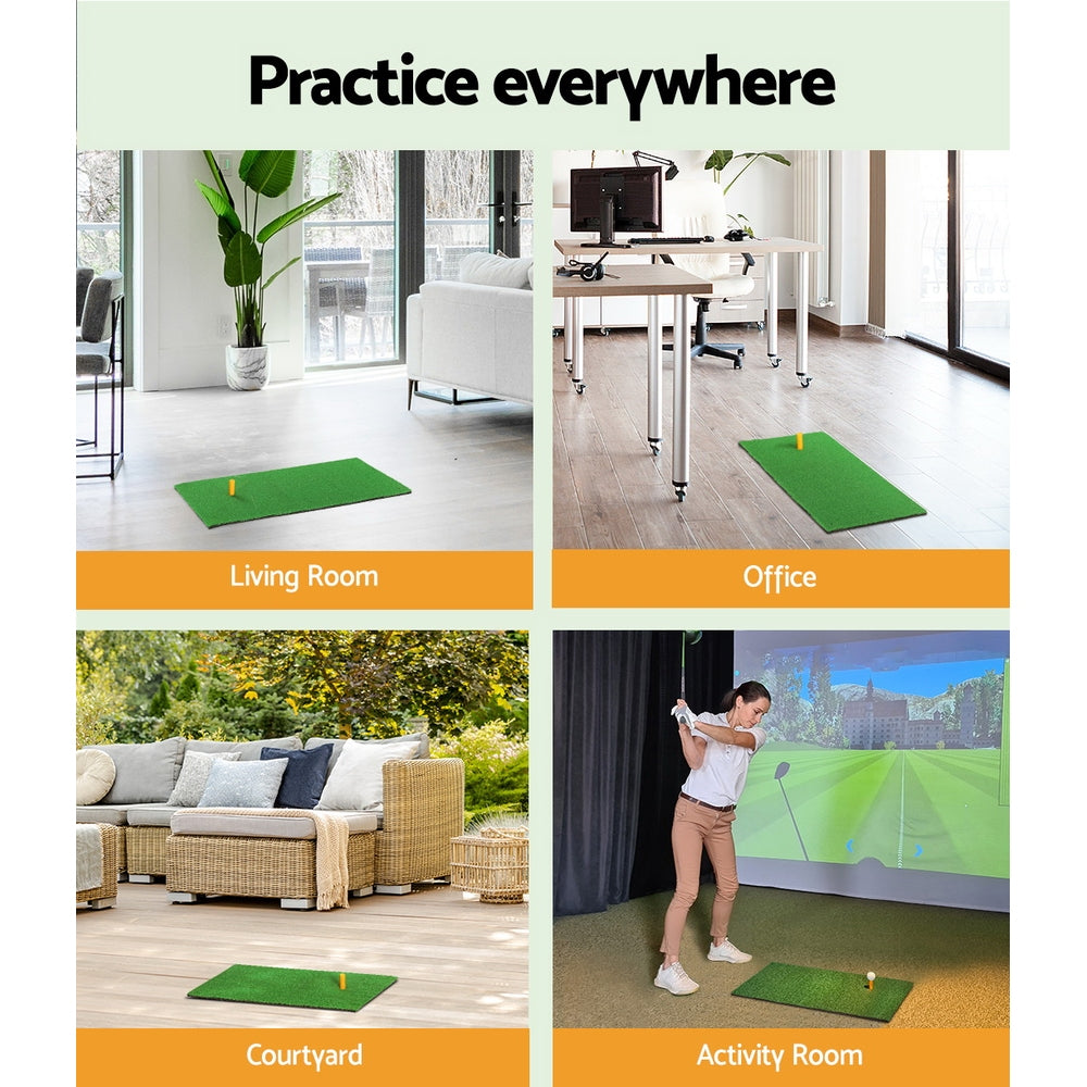 Everfit Golf Hitting Mat Portable Driving Range Practice Training Aid 60x30cm-Sports &amp; Fitness &gt; Golf &gt; Golf Training Aids-PEROZ Accessories