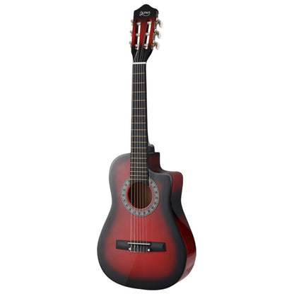 Alpha 34 Inch Classical Guitar Wooden Body Nylon String w/ Stand Beignner Red-Audio &amp; Video &gt; Musical Instrument &amp; Accessories-PEROZ Accessories