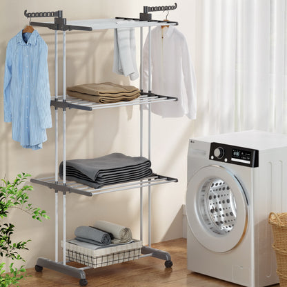 Artiss Clothes Airer Drying Rack 173cm Coat Hanger Foldable-Furniture &gt; Bedroom-PEROZ Accessories