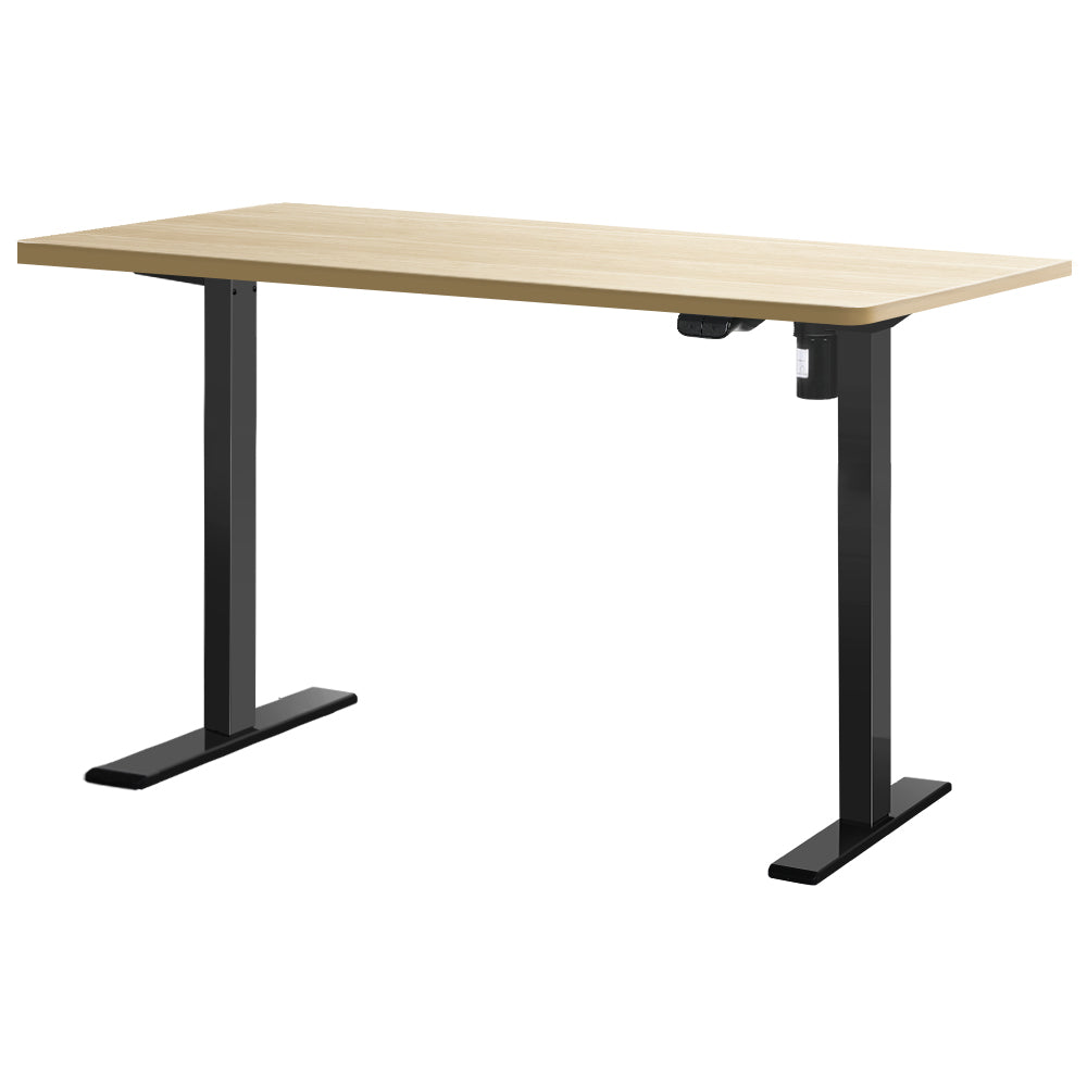 Artiss Standing Desk Motorised White Oak 120CM-Office Desks-PEROZ Accessories