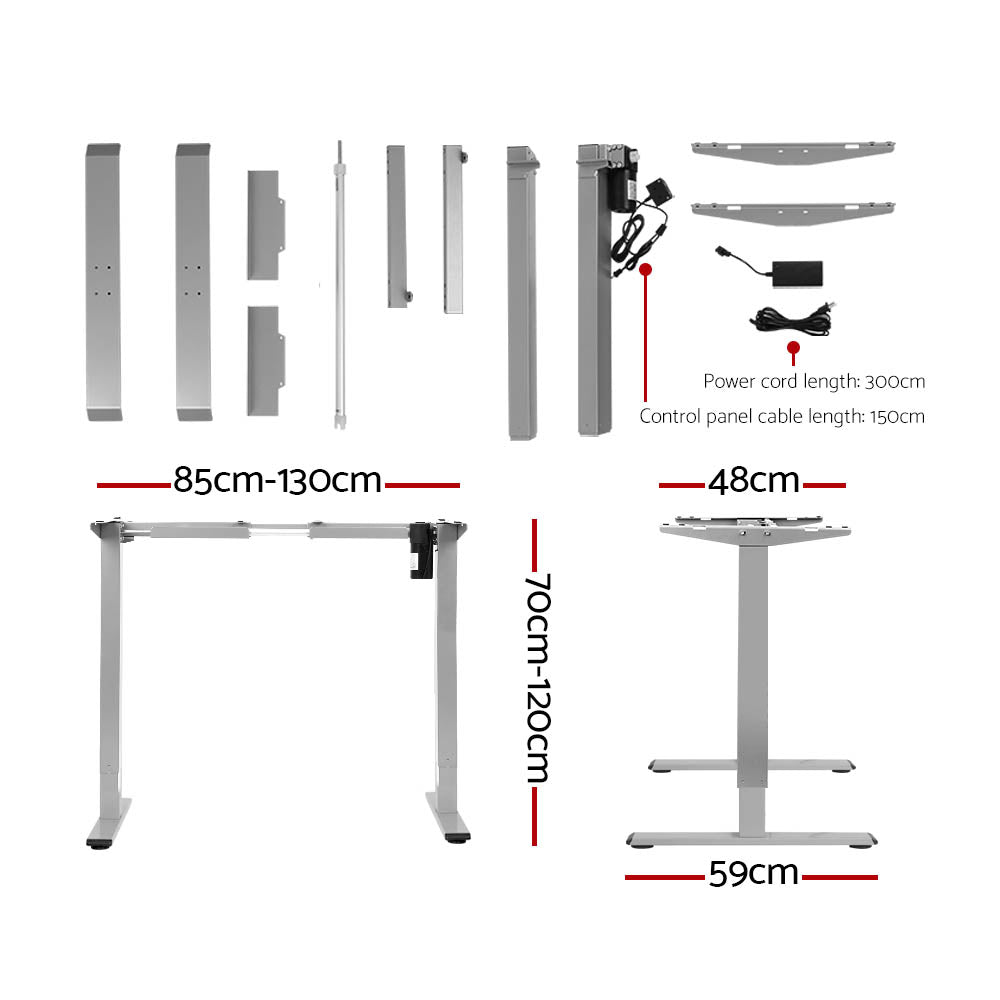 Artiss Standing Desk Motorised 120CM Black-Office Desks-PEROZ Accessories