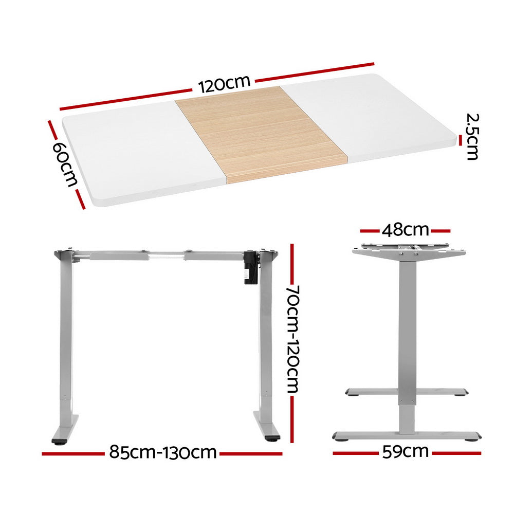 Artiss Standing Desk Electric Sit Stand Desks 120CM-Furniture &gt; Office-PEROZ Accessories