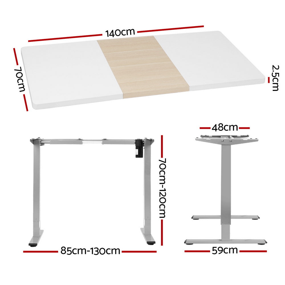 Artiss Standing Desk Electric Sit Stand Desks 140CM-Furniture &gt; Office-PEROZ Accessories