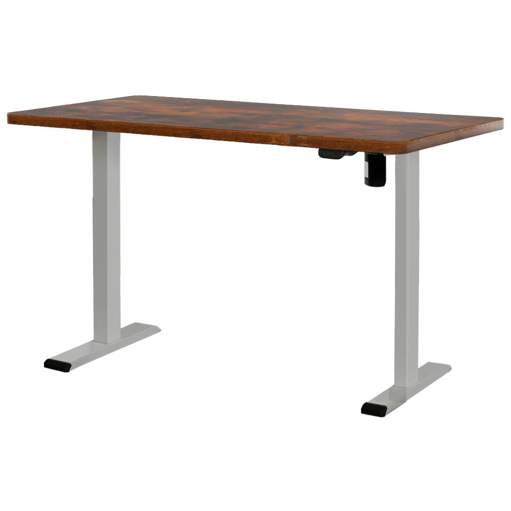 Artiss Standing Desk Motorised 120CM Rustic Brown-Office Desks-PEROZ Accessories