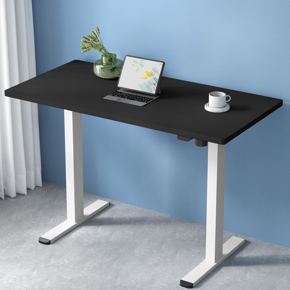 Artiss Standing Desk Motorised Sit Stand Desks Black 140CM-Office Desks-PEROZ Accessories