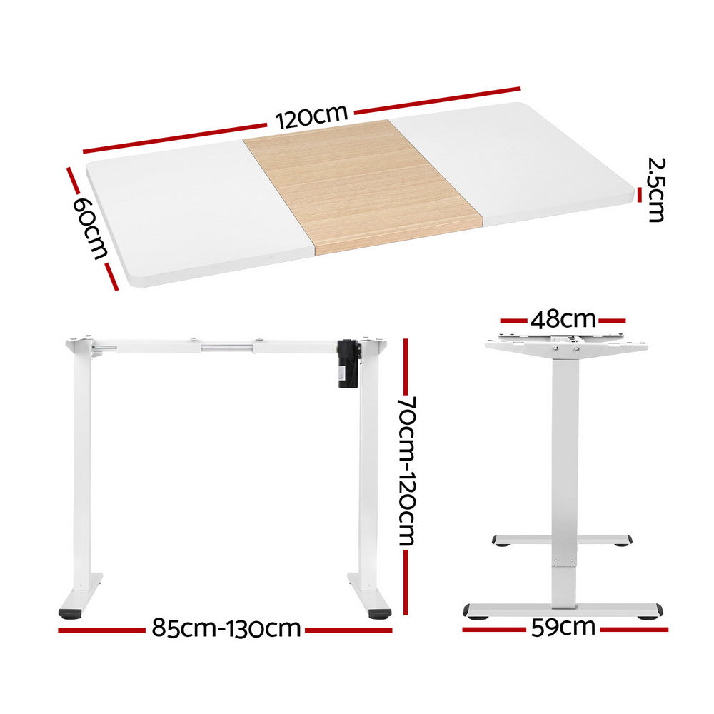 Artiss Standing Desk Motorised Sit Stand Desks 120CM-Furniture &gt; Office-PEROZ Accessories